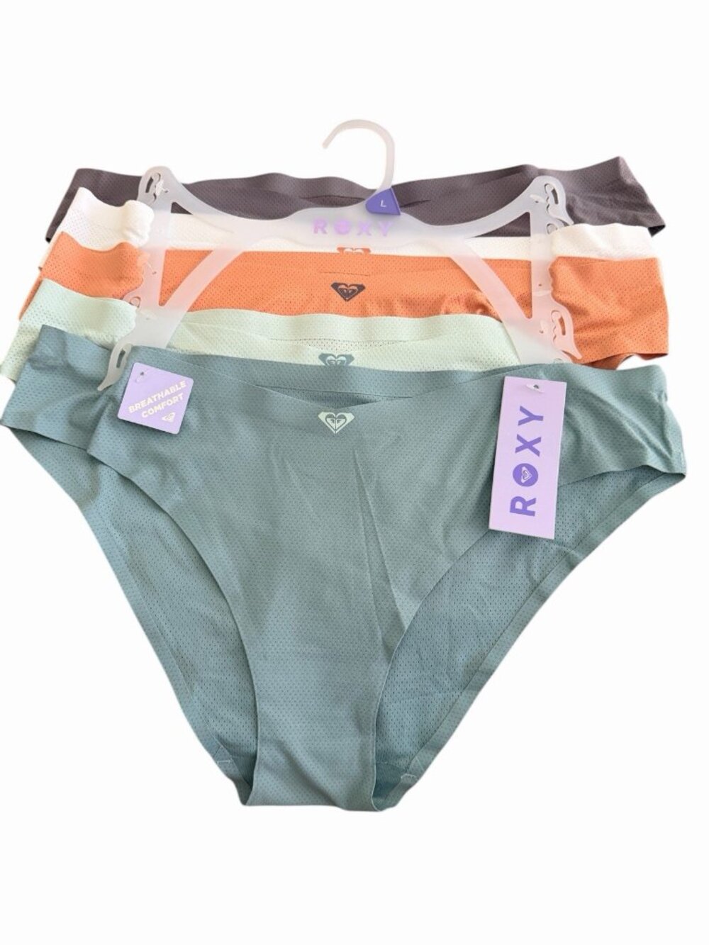 Roxy Thong Underwear Seamless Women’s Panties 5 Pack Size Large. MSRP $48 NWT